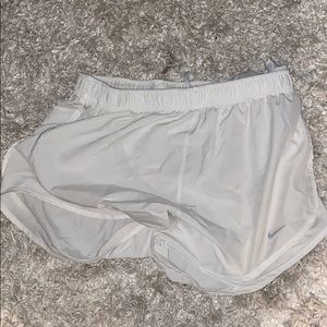 white nike shorts